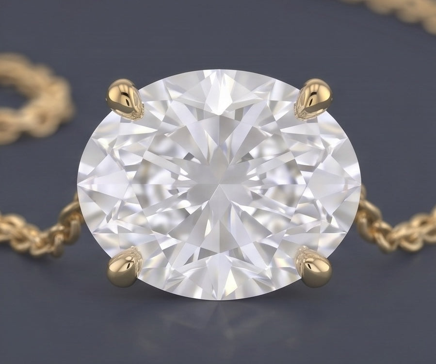 Cibeles - Solitaire Oval Necklace