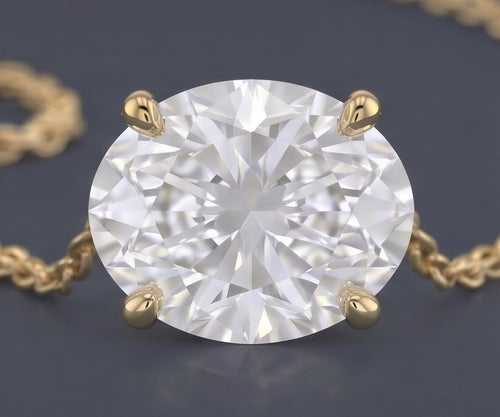 Cibeles - Solitaire Oval Necklace