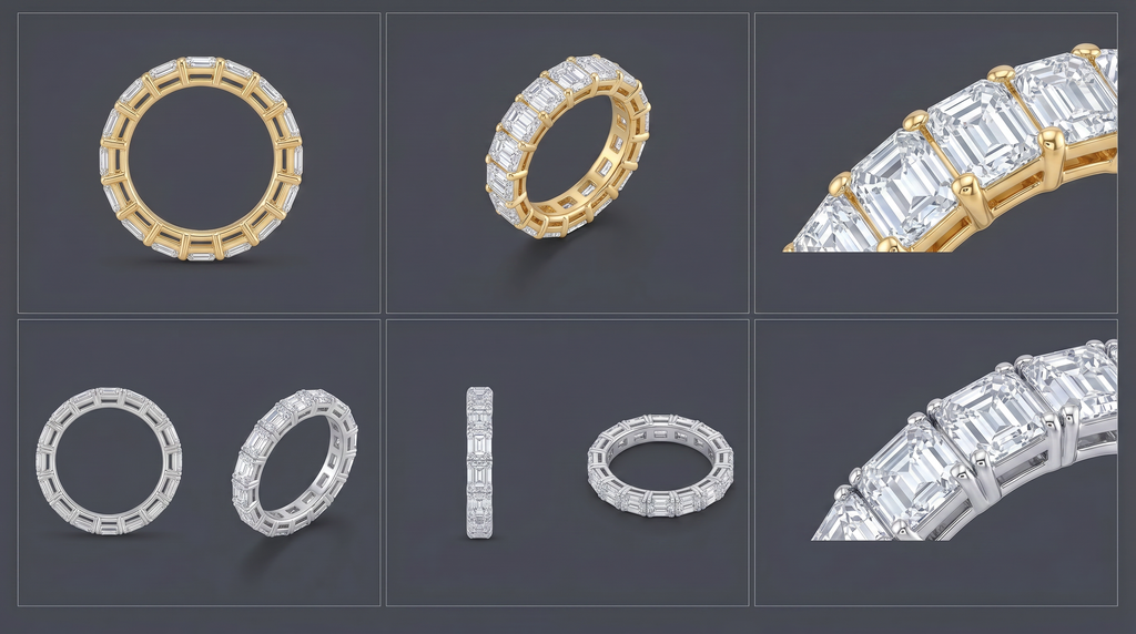 Tribeca - Eternity Emerald Cut Band