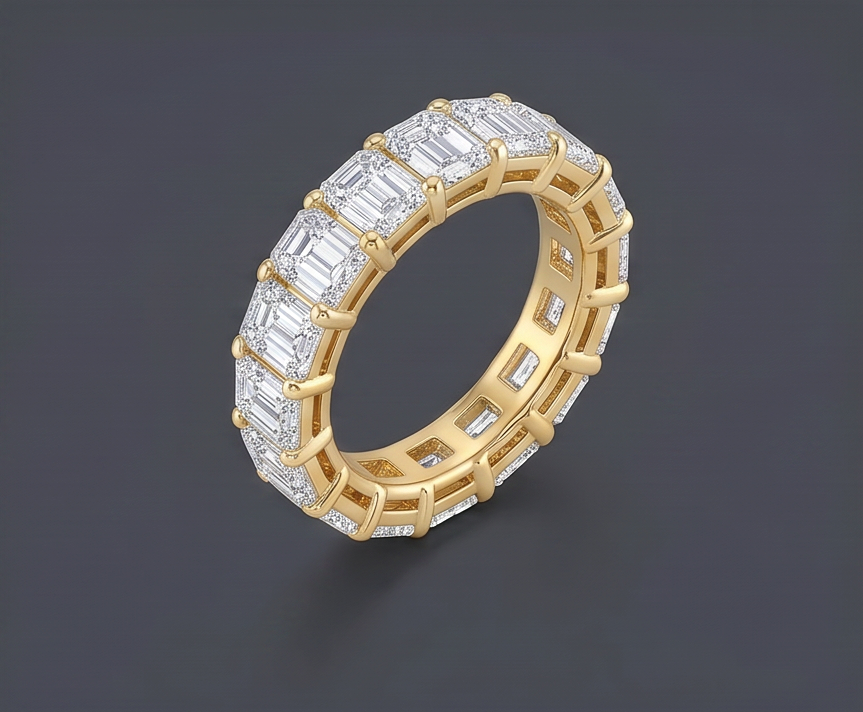 Tribeca - Eternity Emerald Cut Band