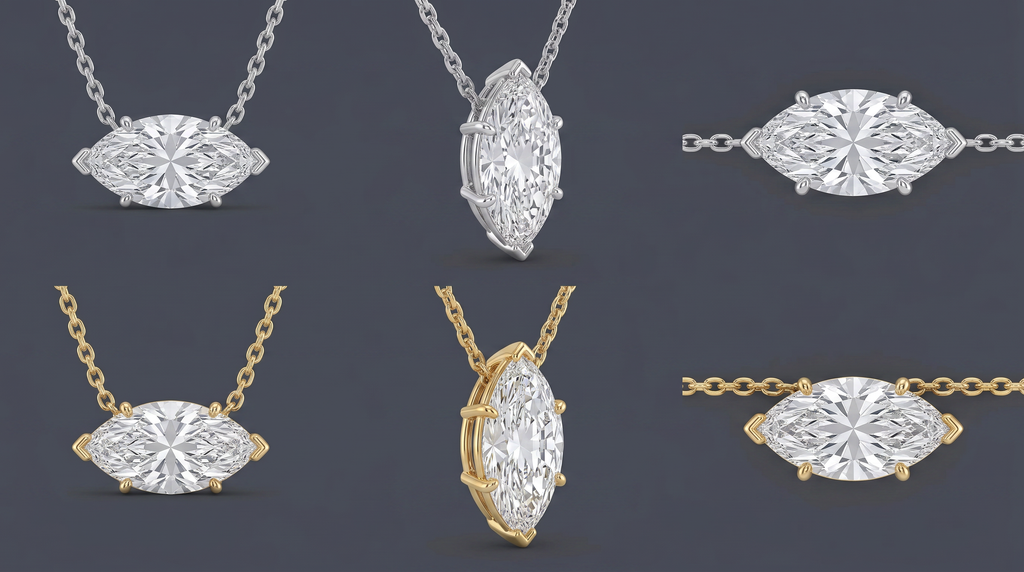 Isola - Solitaire Marquise Necklace