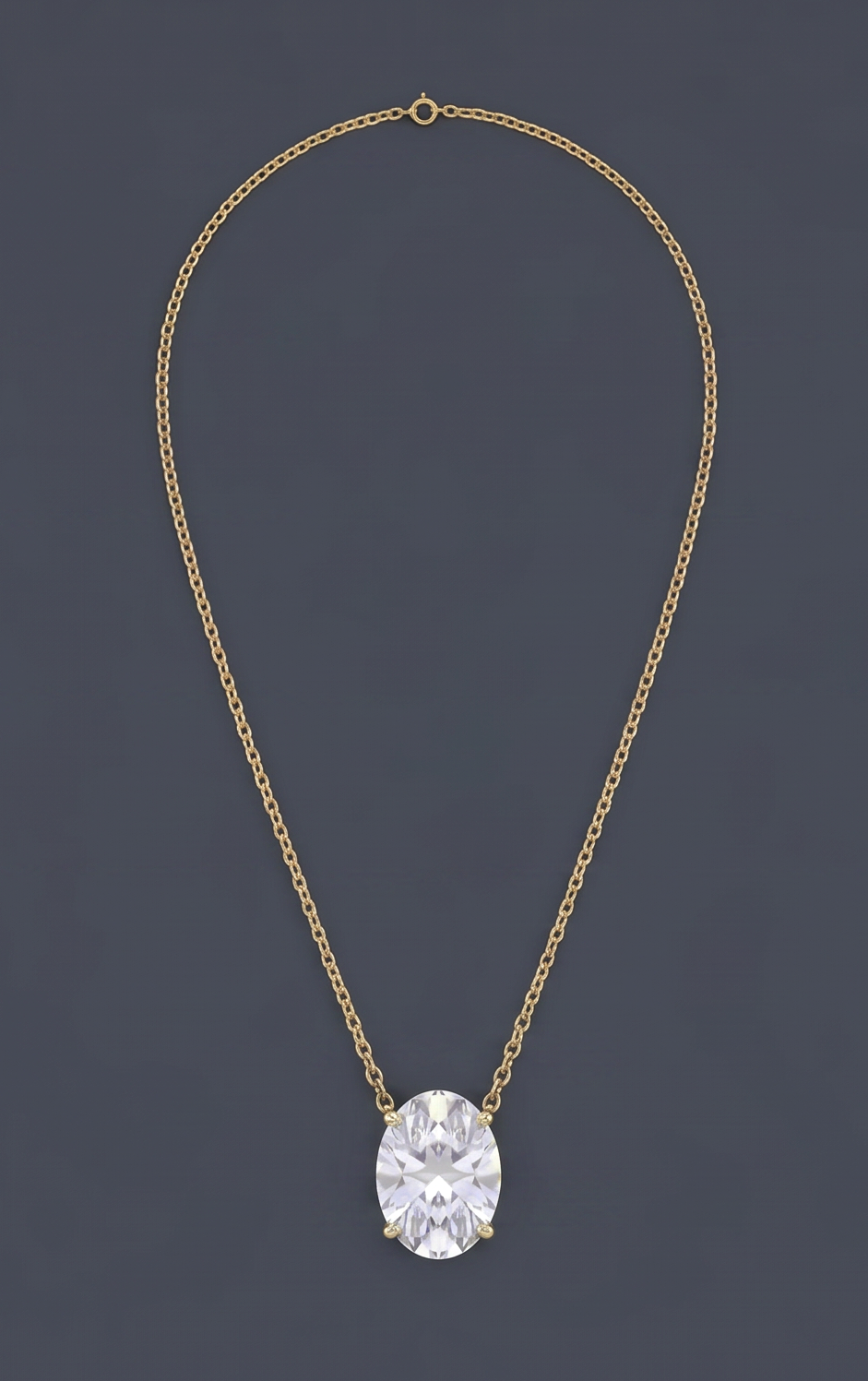Cibeles - Solitaire Oval Necklace