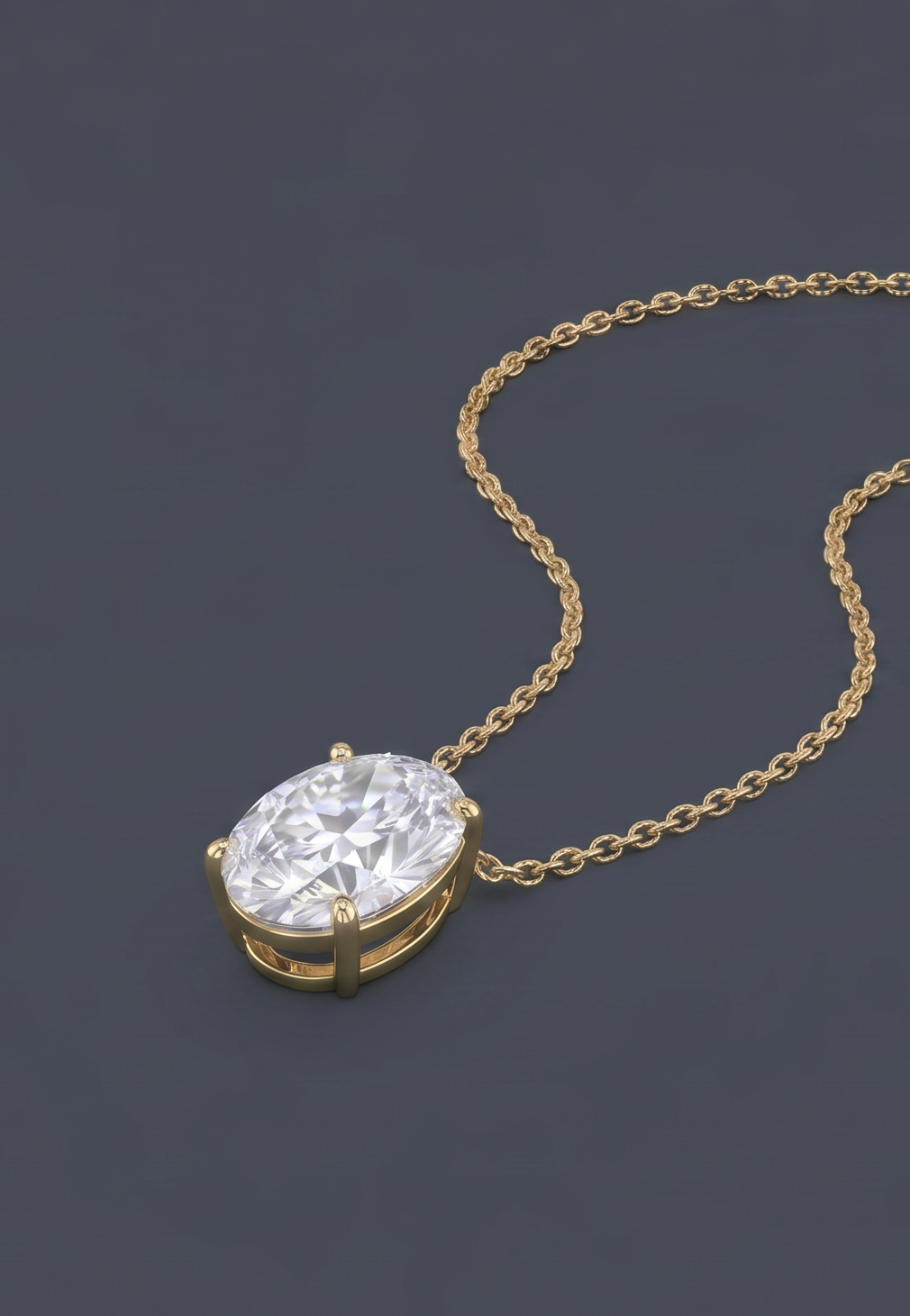 Cibeles - Solitaire Oval Necklace
