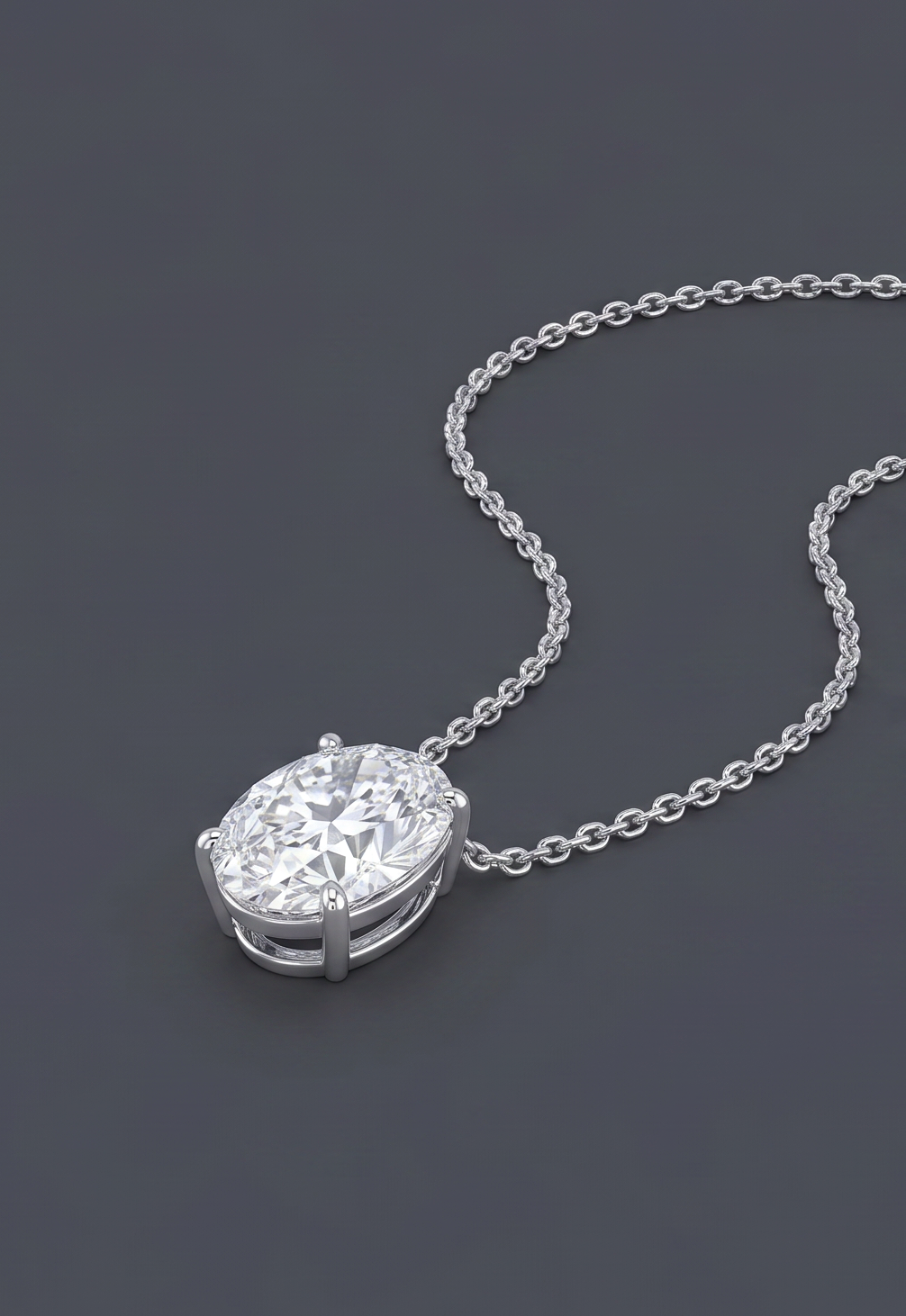 Cibeles - Solitaire Oval Necklace