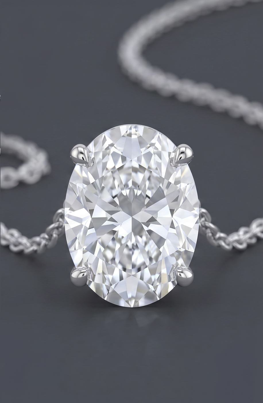 Cibeles - Solitaire Oval Necklace