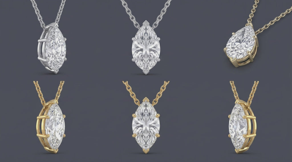Isola - Solitaire Marquise Necklace