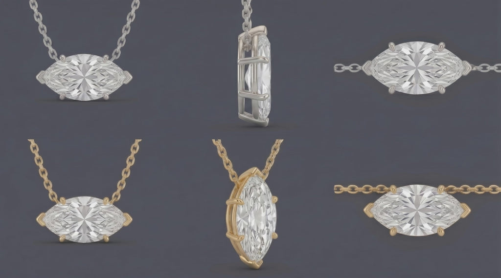 Isola - Solitaire Marquise Necklace