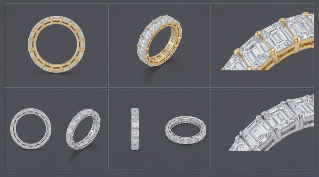 Tribeca - Eternity Emerald Cut Band