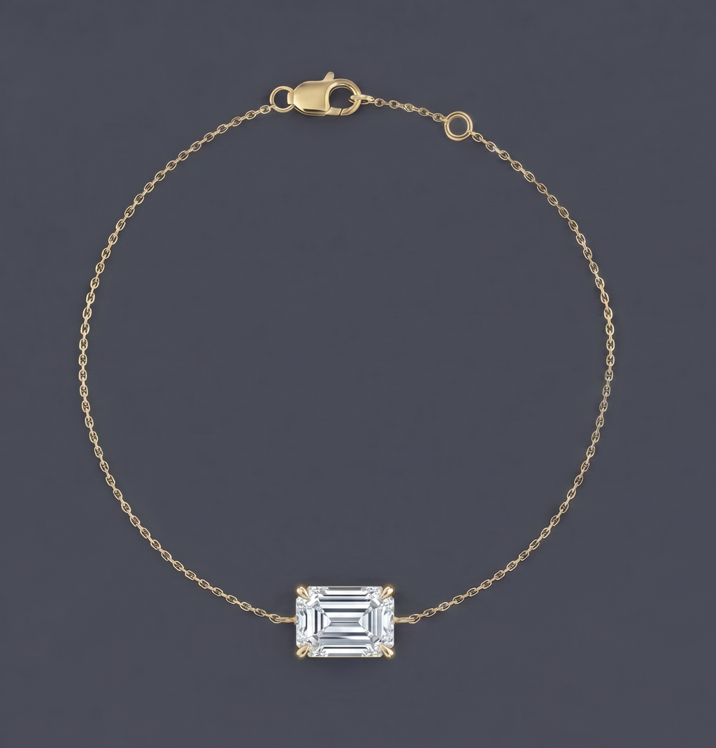 Tribeca - Solitaire Emerald Cut Bracelet