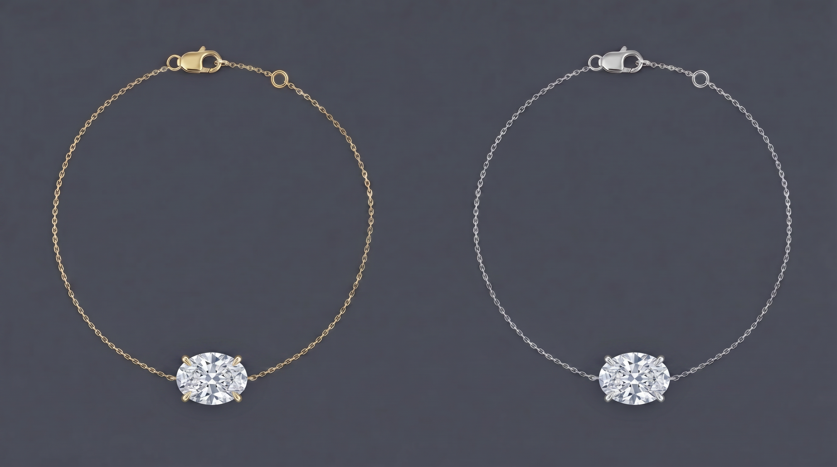 Cibeles -  Solitaire Oval Bracelet