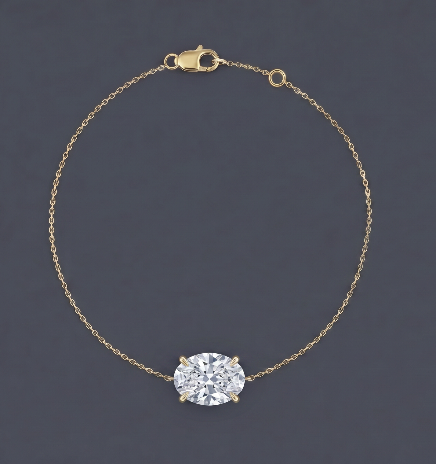Cibeles -  Solitaire Oval Bracelet