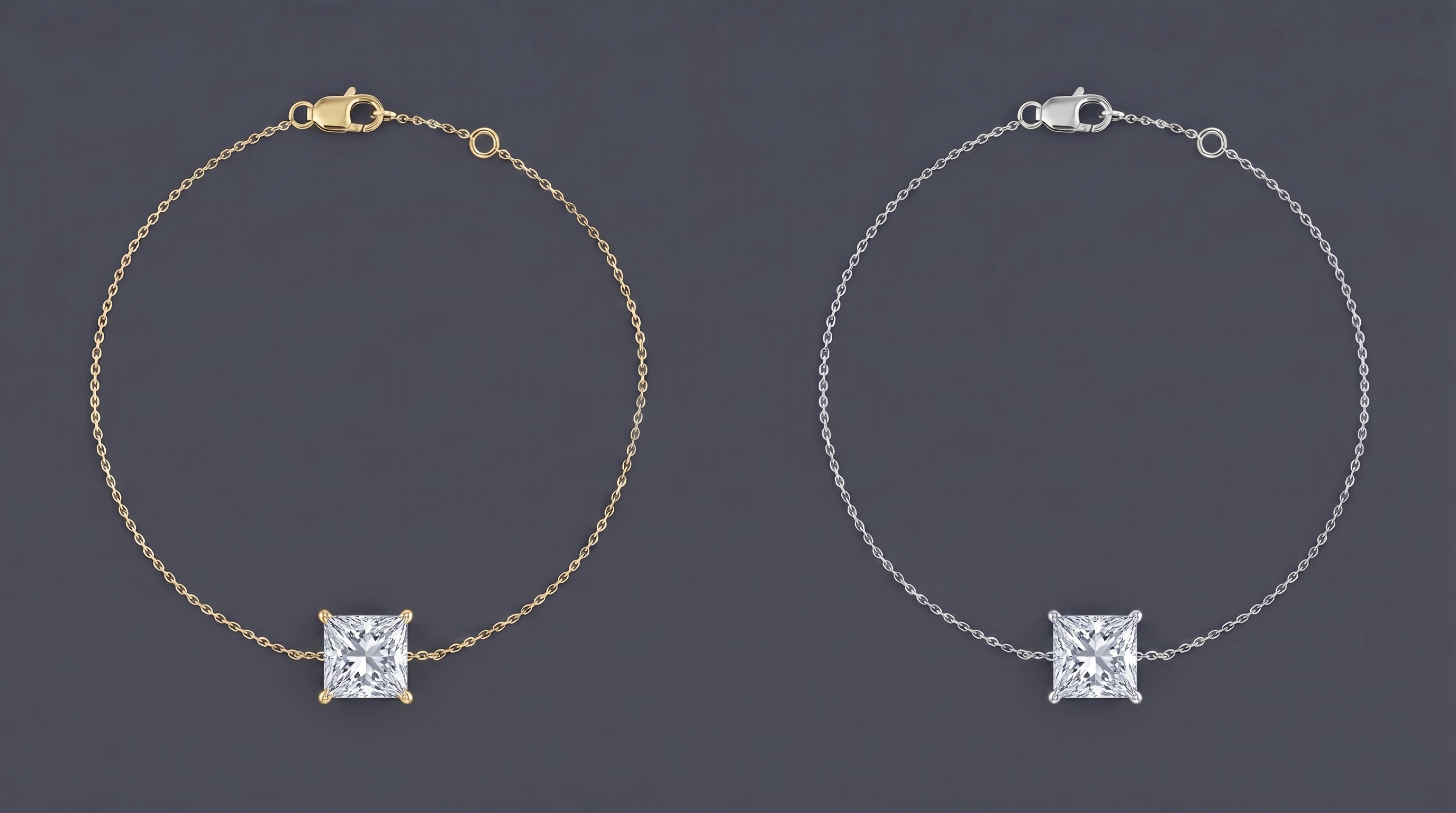 Satwa - Solitaire Princess Bracelet