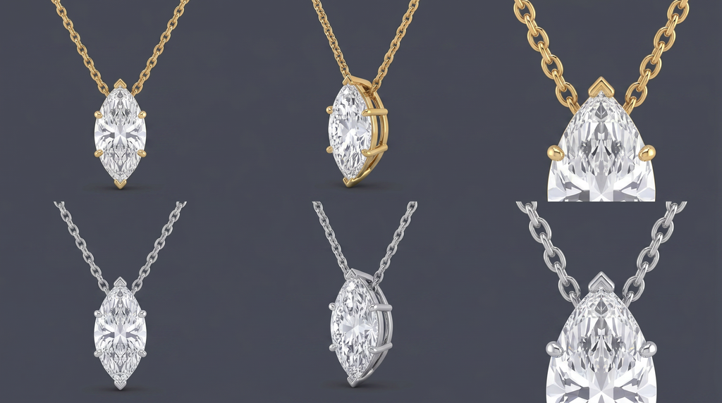 Isola - Solitaire Marquise Necklace