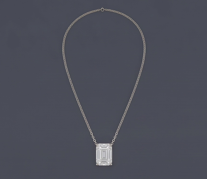 Tribeca - Solitaire Emerald Necklace