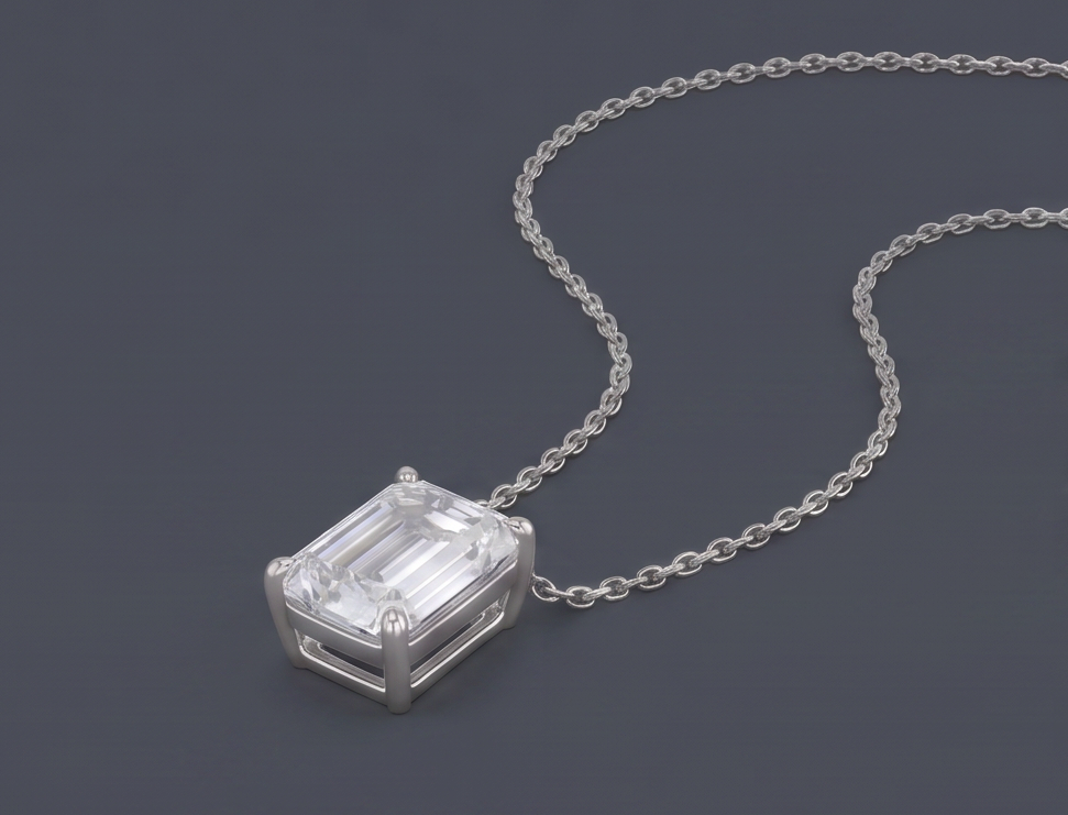Tribeca - Solitaire Emerald Necklace