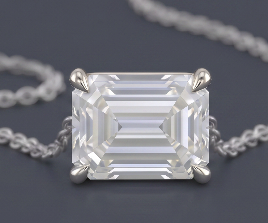 Tribeca - Solitaire Emerald Necklace