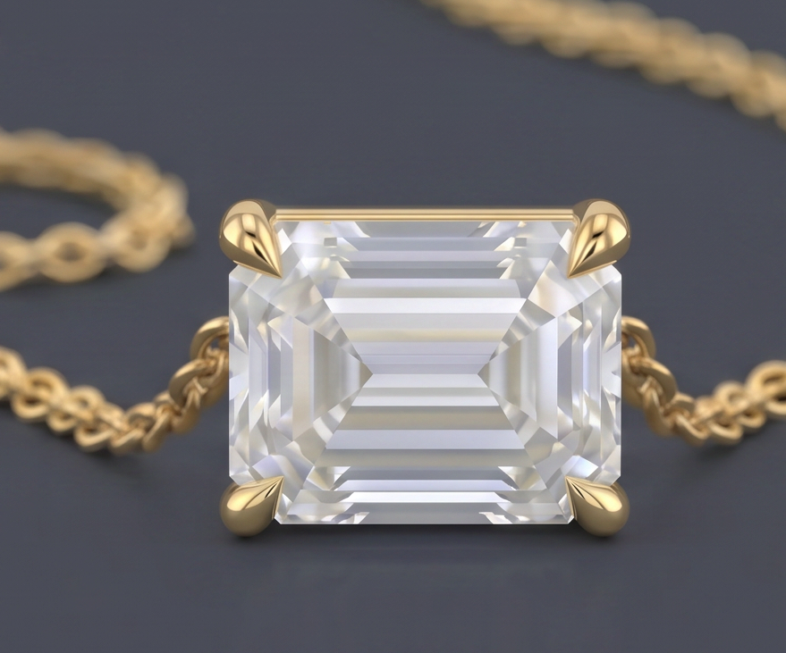 Tribeca - Solitaire Emerald Necklace